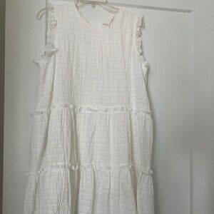 Women’s White Carly Jean LA Size S Sleeveless Dress